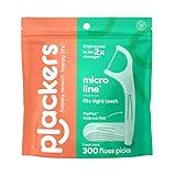 Plackerrs Micro Mint Dental Floss Picks – (300 Count) – (1 Pack)