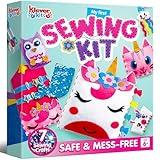 Klever Kits 7 Sewing Projects- My First Kids Sewing Kit- Easy DIY Arts and Crafts of Unicorn and Mermaid, Craft Kits, Birthday Gifts for Kids Aged 6+