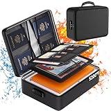 DocSafe 5200°F Document Organizer with Lock,Upgraded Heat Insulated Fireproof＆Waterproof Box 8 Layers File Organizer,Portable Home Travel Safe Storage for Important Documents, Files and More