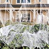 1000 sqft Spider Webs Halloween Decorations Bonus with 30 Fake Spiders, Super Stretch Cobwebs for Halloween Indoor and Outdoor Party Supplies