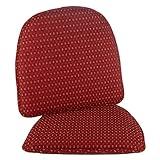 Klear Vu Gripper Non Slip Chair Cushions, Soft & Comfortable Seat Pad, Sitting Pillow for Kitchen, Dining or Office, 2 Count (Pack of 1), Raindrops Red
