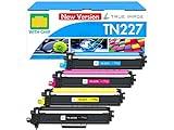TN227 TN-227BK/C/M/Y High Yield Toner Cartridge 4 Pack: Compatible for Brother TN223 TN-223BK/C/M/Y TN-227 TN 227BK/C/M/Y 227 for HL-L3270CDW HL-L3210CW MFC-L3770CDW HL-L3290CDW MFC-L3750CDW Printer