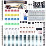 ELEGOO Electronic Fun Kit Bundle with Breadboard Cable Resistor, Capacitor, LED, Potentiometer total 235 Items for Arduino