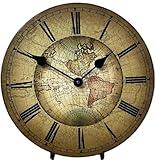 17th Century World Map Wall Clock | Ultra Quiet Quartz Mechanism | Hand Made in USA Beautiful Crisp Lasting Color | Comes in 8 Sizes | 30 Inch