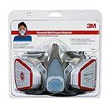 3M P100/OV Odor/Particulate Multi-Purpose Reusable Respirator 65021, Medium Size, NIOSH-APPROVED Organic Vapor Cartridge & P100 Rated Filters, Flexible, Thermoplastic Faceseal For Comfort (65021H1-DC)