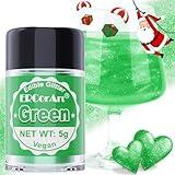 Edible Glitter - Green Luster Dust Edible for Drinks Cakes, Food Grade Cake Decorating Shimmering Glitter, Sprinkle Powder Glitter for Cocktails, Strawberries, Chocolates, Cookie - 5g