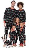 PajamaGram Kids Christmas Pajamas for Family - Family Christmas Pajamas, Black, 12