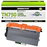 greencycle High Yield Compatible Toner Cartridge Replacement Compatible for Brother TN750 TN720 TN-750 Work with HL-5450DN HL-5470DW HL-6180DW DCP-8110DN MFC-8510DN MFC-8950DW Printer (1 Pack, Black)