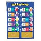 Learning Resources Helping Hands Pocket Chart, 30 Card, Classroom Organization, Teacher Accessories,Teacher Supplies for Classroom,Back to School Supplies