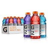 Gatorade G2 Thirst Quencher Sports Drink, Variety Pack, 20oz Bottles, 12 Pack, Electrolytes for Rehydration