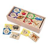 Melissa & Doug Self-Correcting Alphabet Wooden Puzzles With Storage Box (52 pcs)