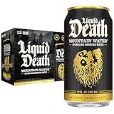 Liquid Death, Sparkling Mountain Water, 12-Pack (12oz Cans), Real Mountain Source, Infinitely Recyclable Ice-Cold Cans, American Made