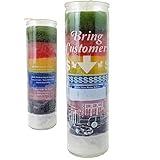 Generic 7 Day Candle Bring Customers - Multi-Color Glass Jar Candle