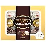 Ferrero Rocher, 12 Count, Premium Gourmet Assorted Hazelnut Milk Chocolate, Dark Chocolate and Coconut Chocolates, Chocolate Gift Box, 4.6 oz