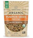 Good Sense Roasted Salted Organic Pumpkin Seeds, 6 Ounce