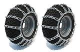 The ROP Shop New Pair 2 Link TIRE Chains 18x8.50x8 for Garden Tractors/Riders/Snowblower