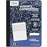 Mead Primary Composition Notebook, Wide Ruled Paper, Grades K-2 Writing Workbook, 9-3/4" x 7-1/2", 100 Sheets, Blue Marble (09902)