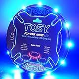 TOSY Flying Ring - 12 LEDs, Super Bright, Soft, Auto Light Up, Safe, Waterproof, Lightweight Frisbee, Cool Birthday, Camping, Easter Basket Stuffers & Outdoor/Indoor Gift Toy for Boys/Girls/Kids