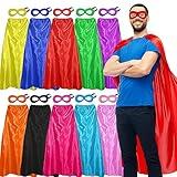 D.Q.Z Bulk Superhero-Capes and Masks for Adults Super Hero Costume Women Men Group Halloween Team Spirit Party,10 Pack
