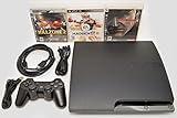 Sony Playstation 3 Slim 320gb Game Console System PS3 Bundle with 3 Games Madden Killzone 2 Metal Gear Solid 4