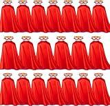 iROLEWIN Superhero-Capes for Kids Bulk 20 Pack Superhero Party Favors Toddler Dress-up Halloween Group Costumes Pretend Play