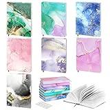 MoKo Book Cover, Stretchable Reusable Jumbo Book Cover Protector for Textbook Hardcover Books up to 9 x 11 in, Fabric Books Sox, Back to School Supplies, 7 Pcs, Marble Pattern
