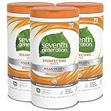 Seventh Generation Disinfecting Multi-Surface Wipes, Lemongrass Citrus, 70 Count, Pack of 3 (Packaging May Vary)