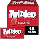 TWIZZLERS Twists Strawberry Flavored Licorice Style, Candy Packs, 2.5 oz (18 Count)