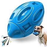 EASTBLUE Squeaky Dog Toys for Aggressive Chewers: Rubber Puppy Chew Ball with Squeaker, almost Indestructible and Durable Pet Toy for Medium and Large Breed