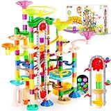 JOYIN 236Pcs Glowing Marble Run with Motorized Elevator- Construction Building Blocks Toys with 30 Glow in The Dark Plastic Marbles, STEM Gifts for Boys and Girls