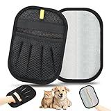 INABULETWO Static Pet Hair Remover Gloves, Reusable Electrostatic Pet Cat Dog Hair Removal Grooming Gloves Brush Tool for Couch, Furniture, Carpet, Car Seat (1 Pack Finger Style)