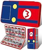 Xinocy for Nintendo Switch Game Case with 24 Game Holder Slots and 24 SD Micro Card Slots for Nintendo Switch/Lite/OLED,Cute Cartoon Games Cartridge Cases for Boys Kids Girls Kawaii Storage Box, Red