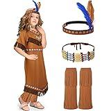 Boyiee Native Prince Costume Mardi Gras Costume for Kids Indian Princess Dress Outfit for Halloween Cosplay(M)