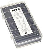 NTE Electronics HS-ASST-13 Dual Wall Heat Shrink Tubing Kit, Black, Assorted Dia., 4" Length, 72 Pieces