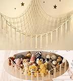 Stuffed Animal Storage Hammock Net - Toy Hammock Net for Stuffed Animals Corner - Hanging Stuff Animal Organizer Holder Large Size Baby Nursery Room Decor