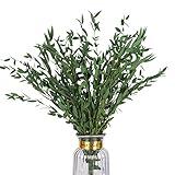 HIAGROW Real Eucalyptus Stems Greenery Decor 20PCS 17" Dried Willow Eucalyptus Plant Preserved Greenery Stems for Home Vase Filler Wedding Flowers Arrangement Spring Decorations