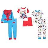 Marvel Boys' The Avengers 6-Piece Snug-Fit Cotton Pajamas Set, GOLDEN AGE, 4