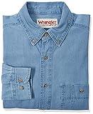 Wrangler mens Denim button down shirts, Denim, 3X Tall US