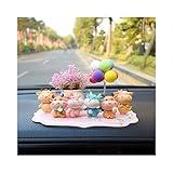 Interior Decoration Ornaments Accessories - Cute Calf Center Console Doll Creative Car Decoration, Set 2