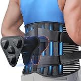 CAMRIER Back Brace for Lower Back Pain Relief with 3D Lumbar Pad, 6X Back Support Belt With Alternative Strips for Men/Women, Soft Breathable Mesh Fabric Lumbar Support for Herniated Disc, Sciatica