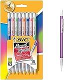 BIC Xtra-Sparkle Mechanical Pencil, Medium Point (0.7mm), Fun Design With Colorful Barrel, 15-Count