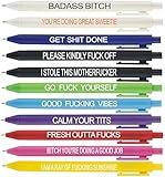 Cityhermit 11Pcs Funny Adult Ballpoint Pen Set, Premium Days of The Week Swear Cuss Word Pens for Office Gifts, Novelty Pens for Corworkers