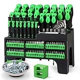 SWANLAKE 118PCS Magnetic Screwdrivers Set With Plastic Ranking,Tools For Men (118PCS)