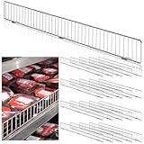Yaocom 20 Pcs Retail Gondola Shelf Front Wire Fence Guard Rail 36" x 3" Sturdy Metal Supermarket Guardrail Chrome Commodity Organization Baffle Display Enhancer for Retail Stores Fruit Fresh Food