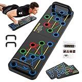 Emurdyon Push Up Board: 20-in-1 Foldable Home Workout Equipment Strength Training Pushup Stands, Durable ABS with Anti-Slip Grips Portable for Home Office Gym Full-Body Exercise for Men & Women, Ideal Gift for friend