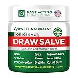 OWELL Naturals Drawing Salve Ointment 1oz, ingrown Hair, Boil, Splinter Remover, Bug Spider Bites, bee Sting, Mosquito bite Itch, Poison Ivy