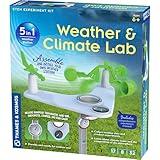 Thames & Kosmos Weather & Climate Lab STEM Experiment Kit, 5-in-1 Weather & Meteorology Station w/Wind Vane, Compass, Rain Gauge, Anemometer & Thermometer for Ages 6+, Includes Stake for Outdoor Use