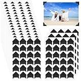 432 Pcs Photo Corners Self Adhesive, Acid Free Picture Corners for Scrapbooking, Photo Corners for DIY Scrapbooking, Photo Album, Memory Books, Diary (Black)