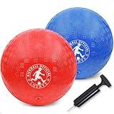 LOYNYE 10 Inch Dodgeball Balls Playground Ball Kickball, Dodge Balls for Kids, Kickballs Handball for Indoor Outdoor Games Four Square Balls, Includes Pump
