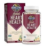 Garden of Life Herbals Heart Health Supplement with Folate, Bergamot, Green Tea & Vitamin E & K for Cholesterol, Circulatory & Blood Pressure Support, Non-GMO, Gluten-Free, Citrus Flavor, 30 Servings